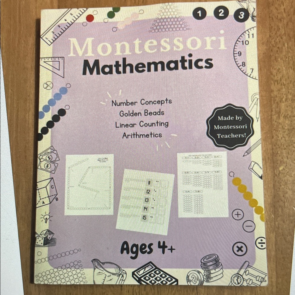 Montessori Mathematics Book - Lavender Cover